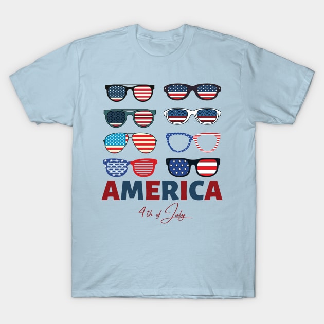 4th of July, independence day usa T-Shirt by Sam D